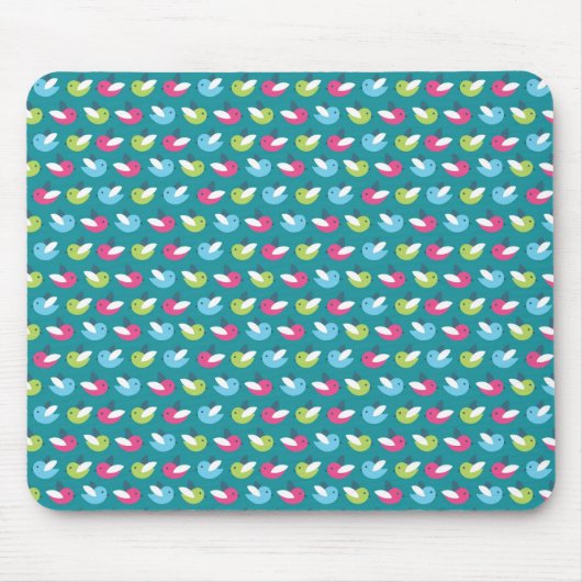Vögel kopieren Blau Mousepad (Vorne)
