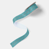 Vögel kopieren Blau Satinband (Rückseite)