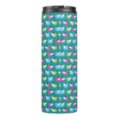 Vögel kopieren Blau Thermosbecher (Rückseite)