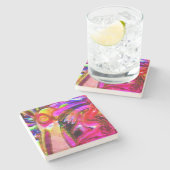 Vogel-Kunst Steinuntersetzer (Seitenansicht)