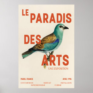 Vogel-Kunstausstellungsplakat Abstrakter Expressio Poster