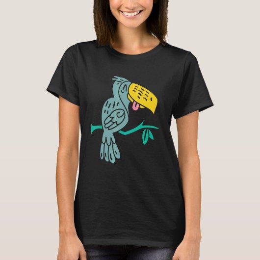 Vogel lächelnd Positiv T-Shirt (Vorderseite)