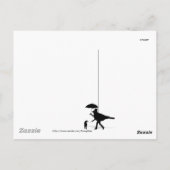 Vögel laufen einen Hund Postkarte (Rückseite)