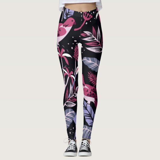 Vögel Leggings (Vorderseite)