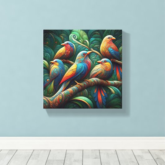 Vögel Leinwanddruck (Insitu (Holzboden))