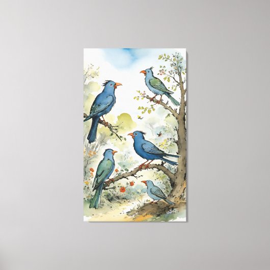 Vögel Leinwanddruck (Vorderseite)