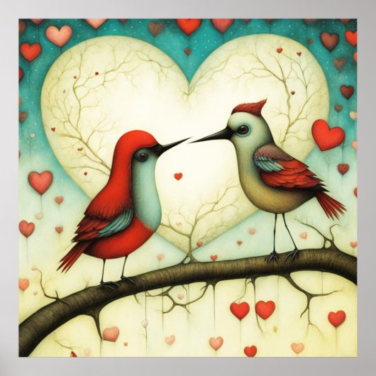 Vogel-Liebe 1 Poster (Vorne)