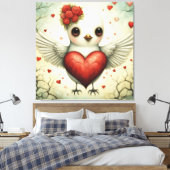 Vogel-Liebe 2 Leinwanddruck (Insitu (Schlafzimmer))