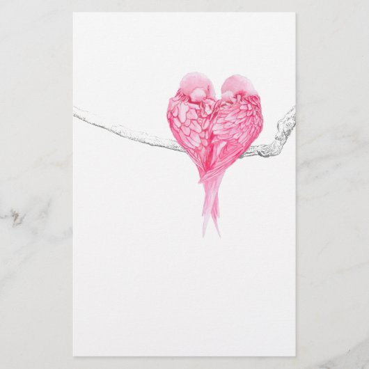 Vogel-Liebe Briefpapier (Vorderseite)