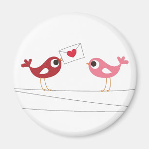 Vogel-Liebe-Karte Magnet