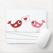 Vogel-Liebe-Karte Mousepad (Mit Mouse)