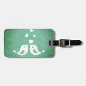Vögel lieben auf Grün Gepäckanhänger (Vorderseite horizontal)