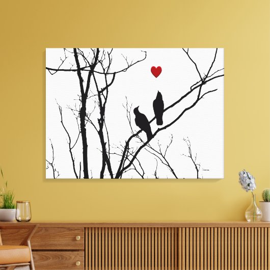 Vögel lieben auf Leinwand (Insitu (Wohnzimmer))
