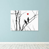 Vögel lieben auf Leinwand (Insitu (Holzboden))