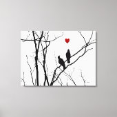 Vögel lieben auf Leinwand (Vorderseite)
