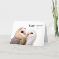 Vögel lieben - Eule immer Liebe - Personalisiert