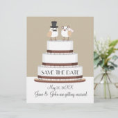 Vögel lieben Hochzeitstorte (Stehend Vorderseite)