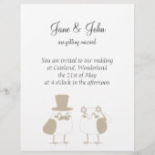 Vögel lieben Hochzeitstorte (Rückseite)