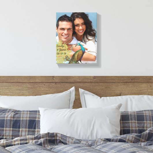 Vögel lieben Ihr Foto gezackte Canvas Leinwanddruck (Insitu (Schlafzimmer))