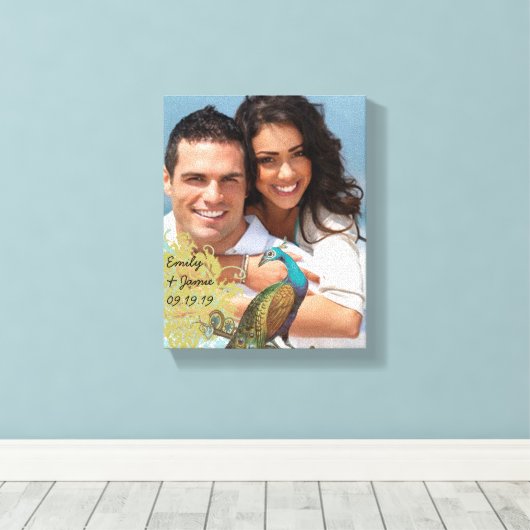 Vögel lieben Ihr Foto gezackte Canvas Leinwanddruck (Insitu (Holzboden))