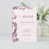 Vögel lieben im Flug RSVP Karte (Stehend Vorderseite)