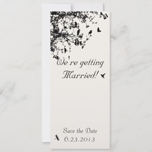 Vögel lieben in Bäumen Einladung (Vorderseite)