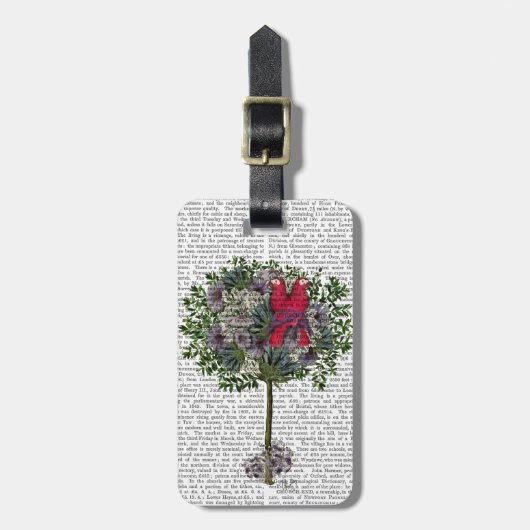 Vögel lieben in einem Baum Gepäckanhänger (Vorderseite vertikal)