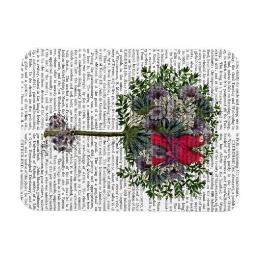 Vögel lieben in einem Baum Magnet (Horizontal)