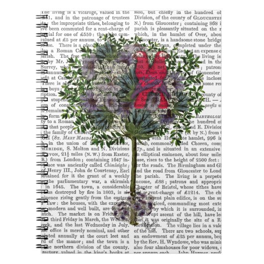 Vögel lieben in einem Baum Notizblock (Vorderseite)