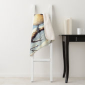 Vögel lieben in einem Frostwinterdekor Sherpadecke (Beispiel)