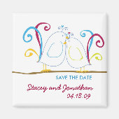 Vögel lieben Magnet für das Datum speichern (Vorne)