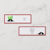 Vögel lieben mit grünen Herzen Mini Visitenkarte (Vorne/Hinten)