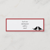 Vögel lieben mit grünen Herzen Mini Visitenkarte (Rückseite)