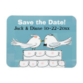 Vögel lieben Save the Date Flexible Magnet (Horizontal)