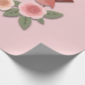 Vögel lieben und Rose lieben Geschenkpapier (Ecke)