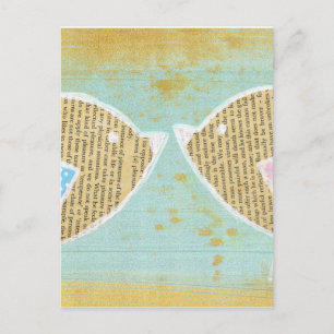 Vögel, Liebesvögel, 2 kleine süße Vögel Postkarte