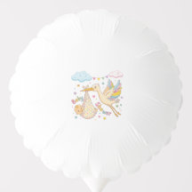 Vogel liefert neugeborenes Baby | Baby Shower Kuns