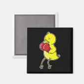 Vogel macht Boxen Magnet (Vorderseite/Rückseite)