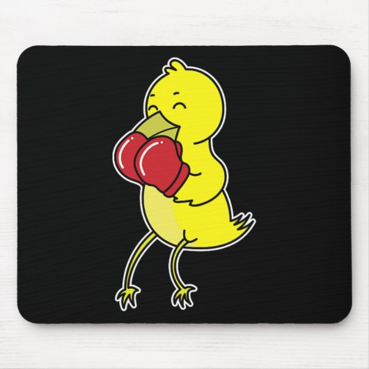 Vogel macht Boxen Mousepad (Vorne)