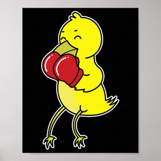 Vogel macht Boxen Poster (Vorne)