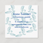 Vögel, maßgeschneiderte Visitenkarten Quadratische Visitenkarte (Rückseite)