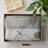 Vogel mit Aquarellfarbe Seidenpapier (Geschenk)