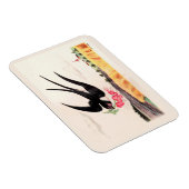 Vogel mit Blume Magnet (Rechte Seite)