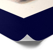 Vogel mit Blume Poster (Ecke)