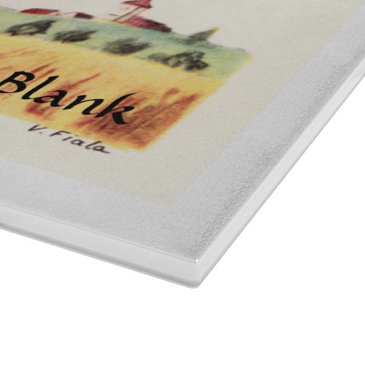 Vogel mit Blume Schneidebrett (Ecke)