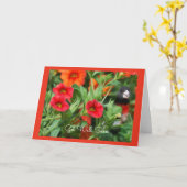 Vogel mit Blumen-Gruß-Karte Karte (Gelbe Blume)