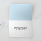 Vogel mit Bürobriefkasten für das Ruhestand Karte (Innenseite)