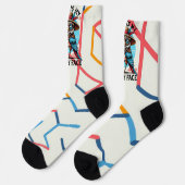 Vogel mit Drehung Socken (Linkes Detail)