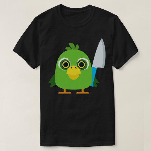 Vogel mit einem Messer T-Shirt (Design vorne)