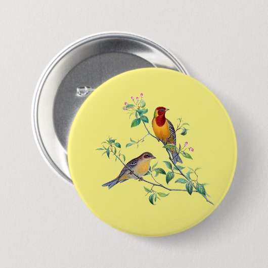 Vögel mit Fahnen, Button (Vorne & Hinten)